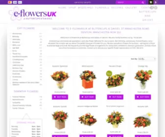 E-Flowersuk.co.uk(E-Flowers UK at Buttercups & Daisies in Manchester) Screenshot