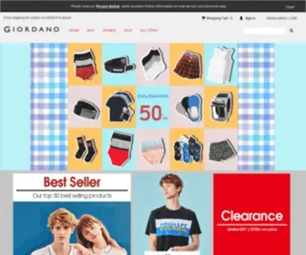 E-Giordano.com(Giordano Global Online Store) Screenshot