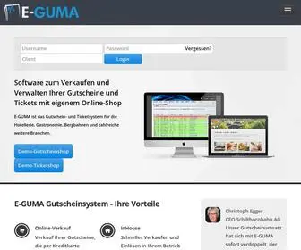 E-Guma.ch(Gutscheinsystem und Ticketsystem E) Screenshot