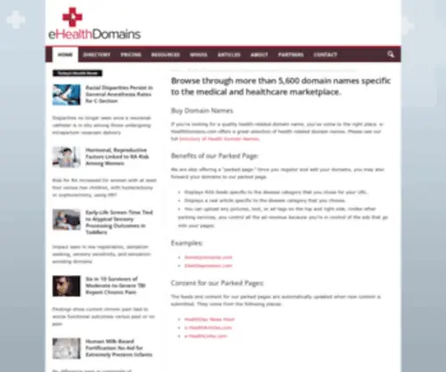 E-HealthDomains.com(General Health) Screenshot