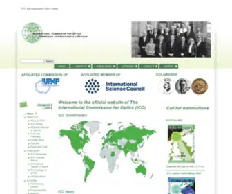 E-Ico.org(International Commission for Optics) Screenshot