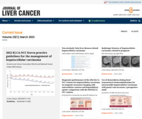 E-JLC.org(Journal of Liver Cancer) Screenshot