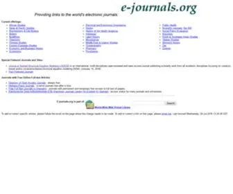 E-Journals.org(Links to the electronic sites of major journals around the world) Screenshot
