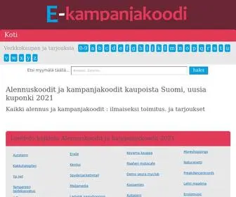 E-Kampanjakoodit.com(Parhaat Kampanjakoodit ja Alennuskoodit 2021) Screenshot