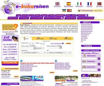 E-Kubareisen.com(Kuba Reise Spezialist seit 1995) Screenshot