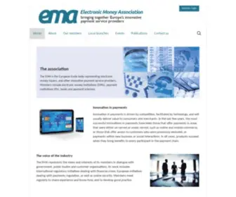 E-MA.org(The Electronic Money Association is the European trade body for electronic money issuers and payment institutions) Screenshot