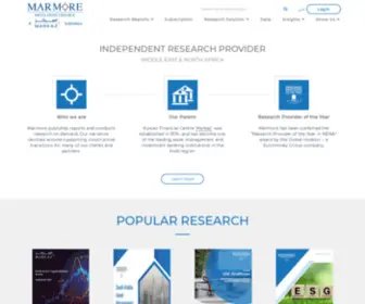 E-Marmore.com(Marmore MENA Intelligence) Screenshot