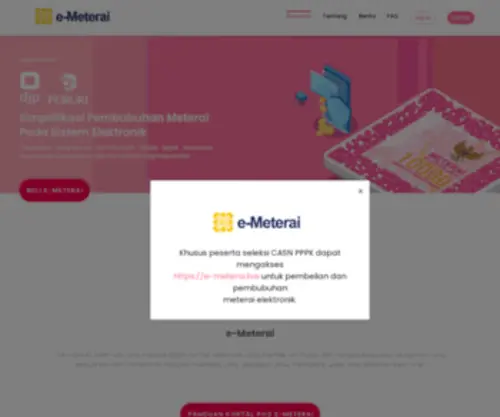 E-Meterai.co.id(Trydo react template will create that various landing template) Screenshot