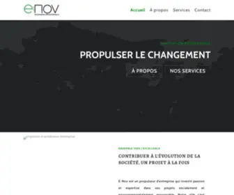 E-NovConseil.com(E-nov Conseil | Propulseur d'entreprise par l'ingénierie responsable) Screenshot