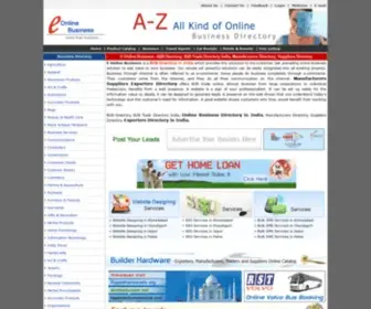 E-Online-Business.com(B2B Trade Manufacturers Suppliers Exporters Online Business Directory in India) Screenshot