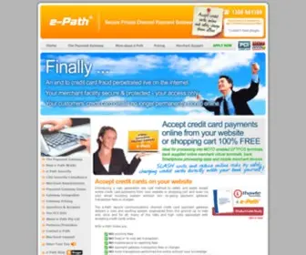 E-Path.com.au(Credit card payment gateway e) Screenshot