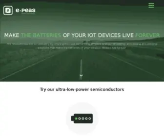 E-Peas.com(Energy Harvesting PMICs for making your IoT devices autonomous) Screenshot