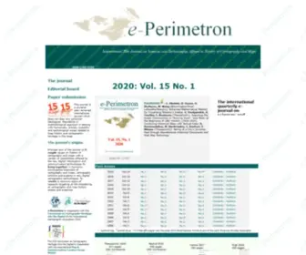 E-Perimetron.org(The international journal on sciences and technologies affined to history of cartography and maps) Screenshot