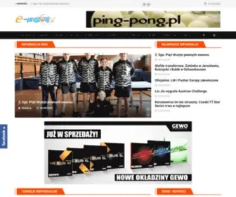 E-Pingpong.pl(Portal o tenisie stolowym) Screenshot