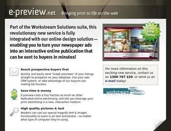 E-Preview.net(Bringing print advertising to life online) Screenshot