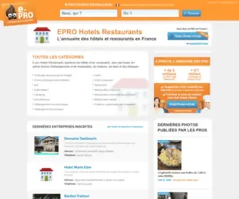 E-Pro-Hotel-Restaurant.fr(Annuaire des Hôtels et Restaurants) Screenshot