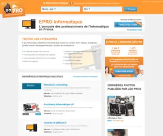 E-Pro-Informatique.fr(Annuaire des professionnels de l'Informatique) Screenshot