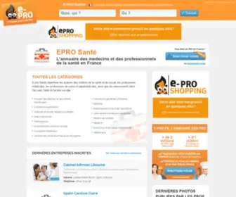 E-Pro-Sante.fr(Annuaire des Médecins et des professionnels de la Santé) Screenshot