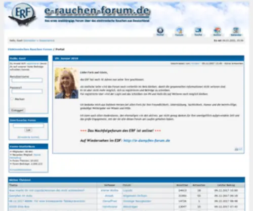 E-Rauchen-Forum.eu(E Rauchen Forum) Screenshot