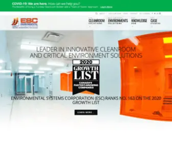 E-S-C.com(ESC Cleanrooms) Screenshot