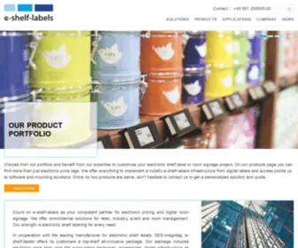 E-Shelf-Labels.com(Electronic shelf labels) Screenshot