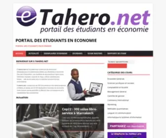 E-Tahero.net(Portail des Etudiants en Economie) Screenshot