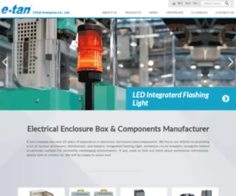 E-Tan.com.tw(Electrical Enclosure Box Manufacturer) Screenshot