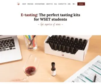 E-Tasting.com(Wine samples for WSET classes) Screenshot