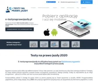 E-Testynaprawojazdy.pl(Testy na prawo jazdyOficjalne pytania WORD) Screenshot