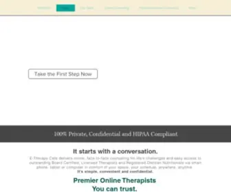 E-Therapycafe.com(Premier Online Therapy) Screenshot