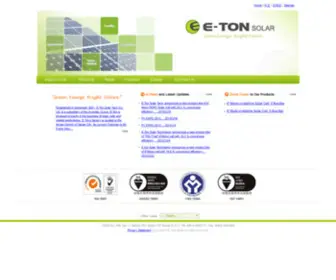 E-Tonsolar.com(E-TON Solar) Screenshot