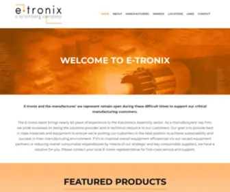 E-Tronix.com(E-TRONIX, Minneapolis MN) Screenshot