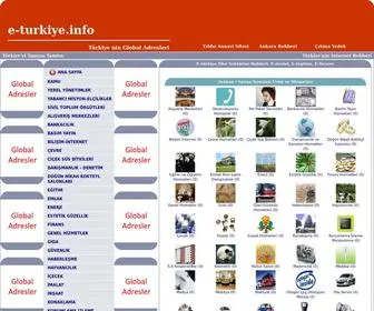 E-Turkiye.info(E-türkiye İller Sektörler Rehberi, E-devlet, E-toplum, E-ticaret) Screenshot