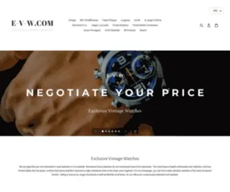 E-V-W.com(Exclusive Vintage Swiss Watches) Screenshot