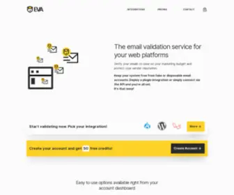 E-VA.io(Email Validator plugins and service) Screenshot