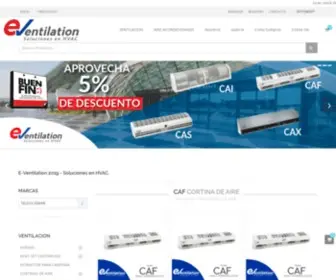 E-Ventilation.com.mx(Soluciones en Ventilación y Aire Acondicionado) Screenshot