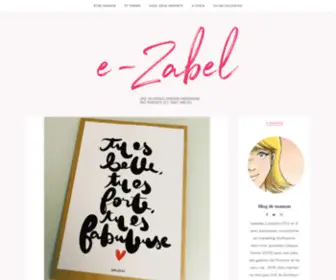 E-Zabel.com(E-Zabel, une working maman parisienne, pas parfaite (et tant mieux)) Screenshot