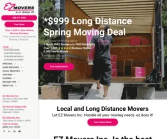 E-Zmovers.com(Full Service Local and Long Distance Moving and Storage Company) Screenshot