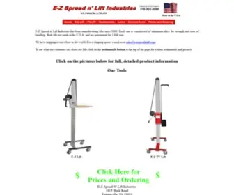 E-ZSpreadnlift.com(E-Z Spread N' Lift Labor Saving Device) Screenshot