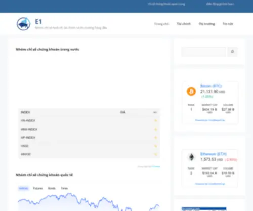 E1.com.vn(Nhóm chỉ số kinh tế) Screenshot