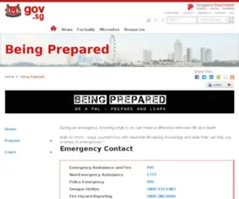 E101.gov.sg(Emergency 101) Screenshot