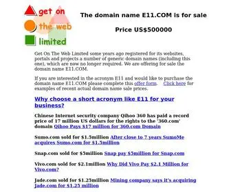 E11.com(E11) Screenshot