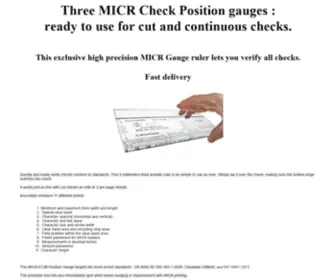 E13Bmicrgauge.com(MICR Check Position Gauge) Screenshot