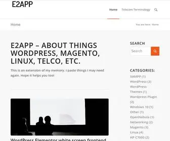 E2APP.com(About things WordPress) Screenshot