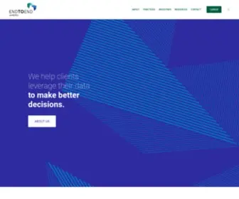 E2Eanalytics.com(End To End Analytics) Screenshot