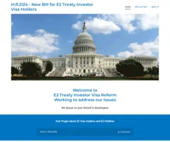 E2Visareform.org(E2 Visa Reform) Screenshot