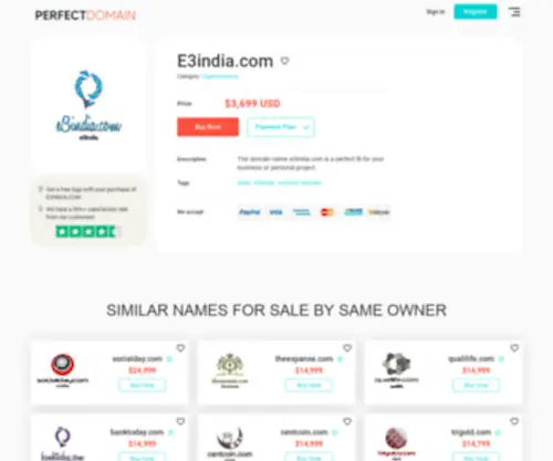E3India.com(E Cube India Solutions Limited) Screenshot