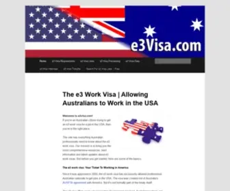 E3Visa.com(The e3 work visa for Professional Australian Nationals) Screenshot