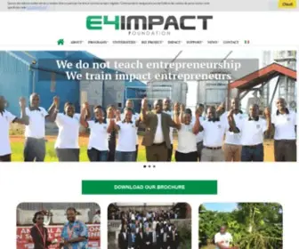 E4Impact.org(Entrepreneurship 4 Impact) Screenshot