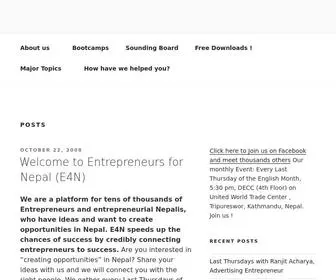 E4Nepal.com(Entrepreneurs for Nepal (E4N)) Screenshot